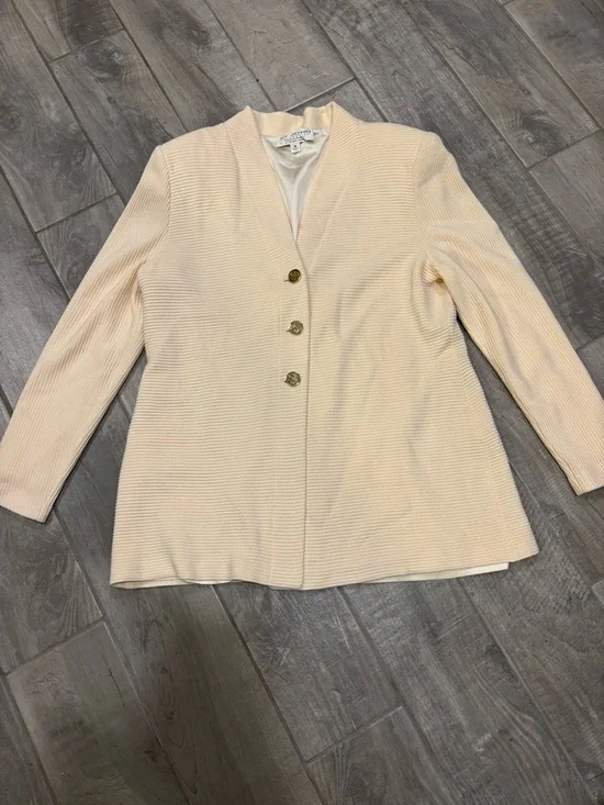 St. John Collection by Marie Gray Cream Blazer - Picture 2 of 5